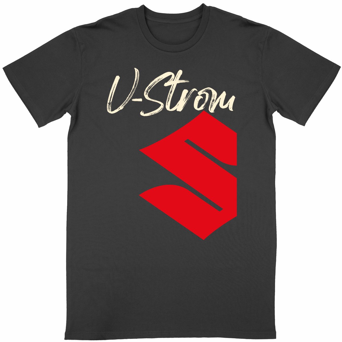 T-shirt noir unisexe manches courtes Suzuki V-Strom