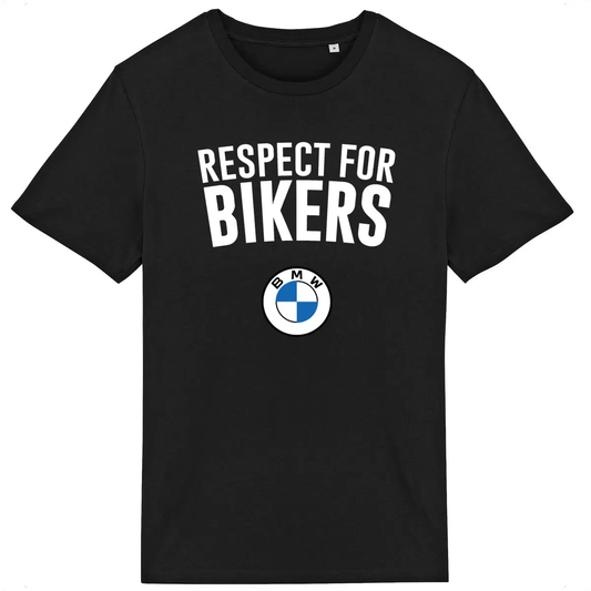 T-shirt noir unisexe Respect for Bikers • BMW