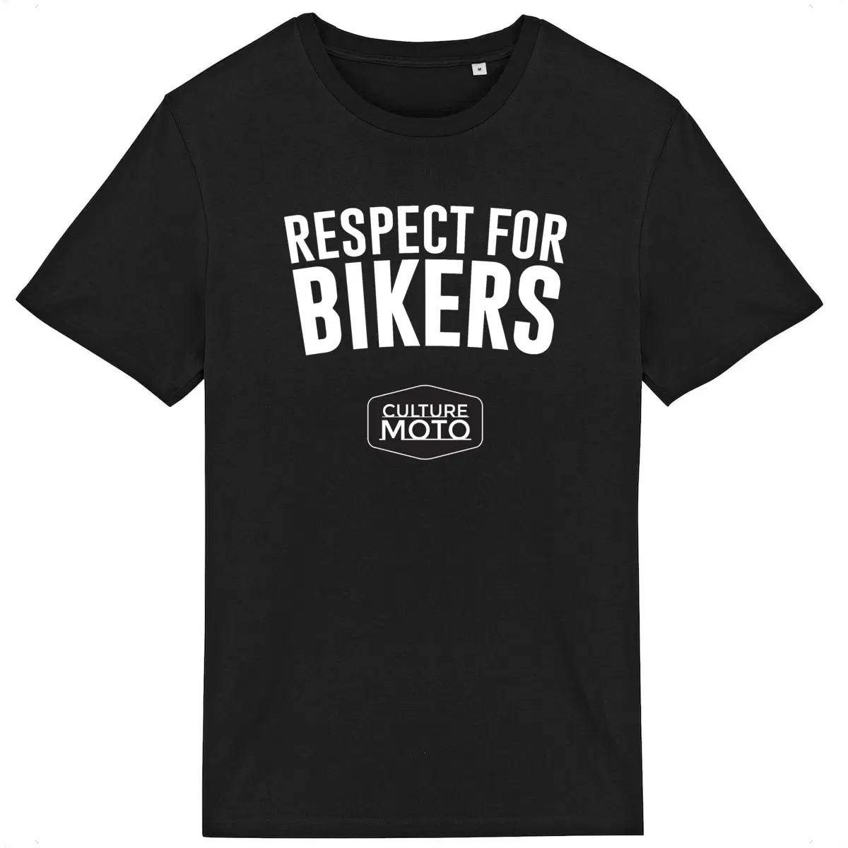T-shirt noir unisexe Respect for Bikers • Culture Moto