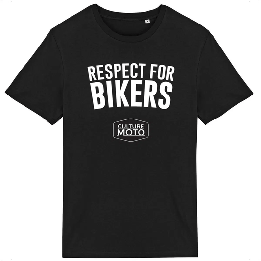 T-shirt noir unisexe Respect for Bikers • Culture Moto