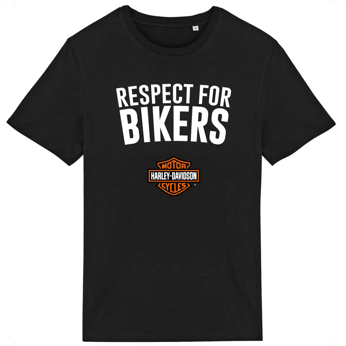 T-shirt noir unisexe Respect for Bikers • Harley-Davidson
