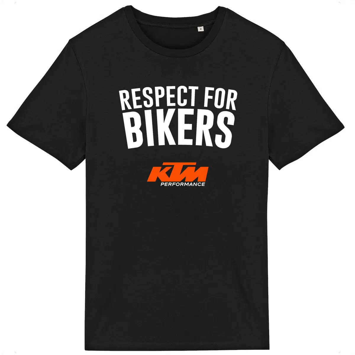 T-shirt noir unisexe Respect for Bikers • KTM
