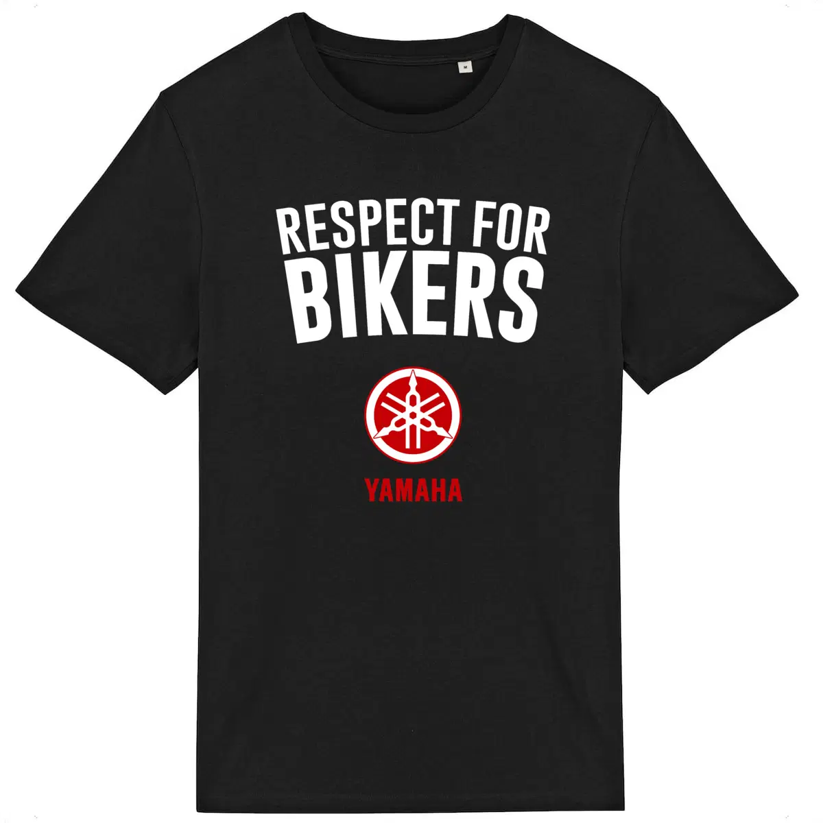 T-shirt noir unisexe Respect for Bikers • Yamaha