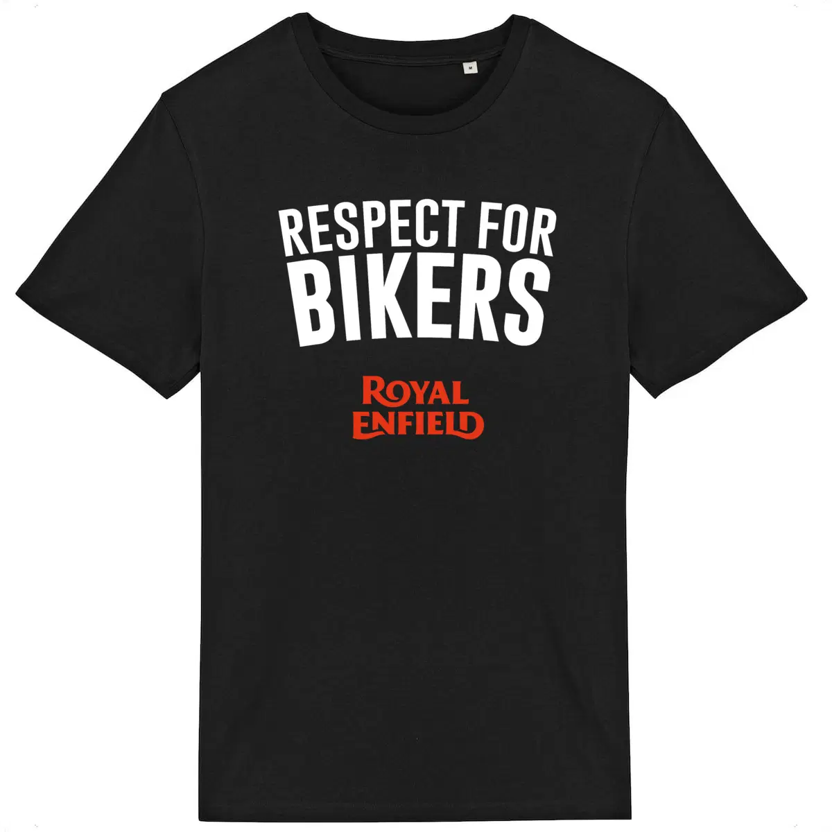 T-shirt noir unisexe Respect for Bikers • Royal Enfield