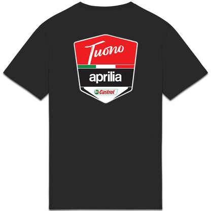 T-shirt noir manches courtes Aprilia Tuono