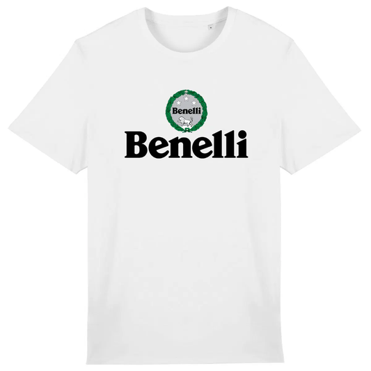 T-shirt unisexe Benelli face et dos • Vêtement coton bio • Culture Moto