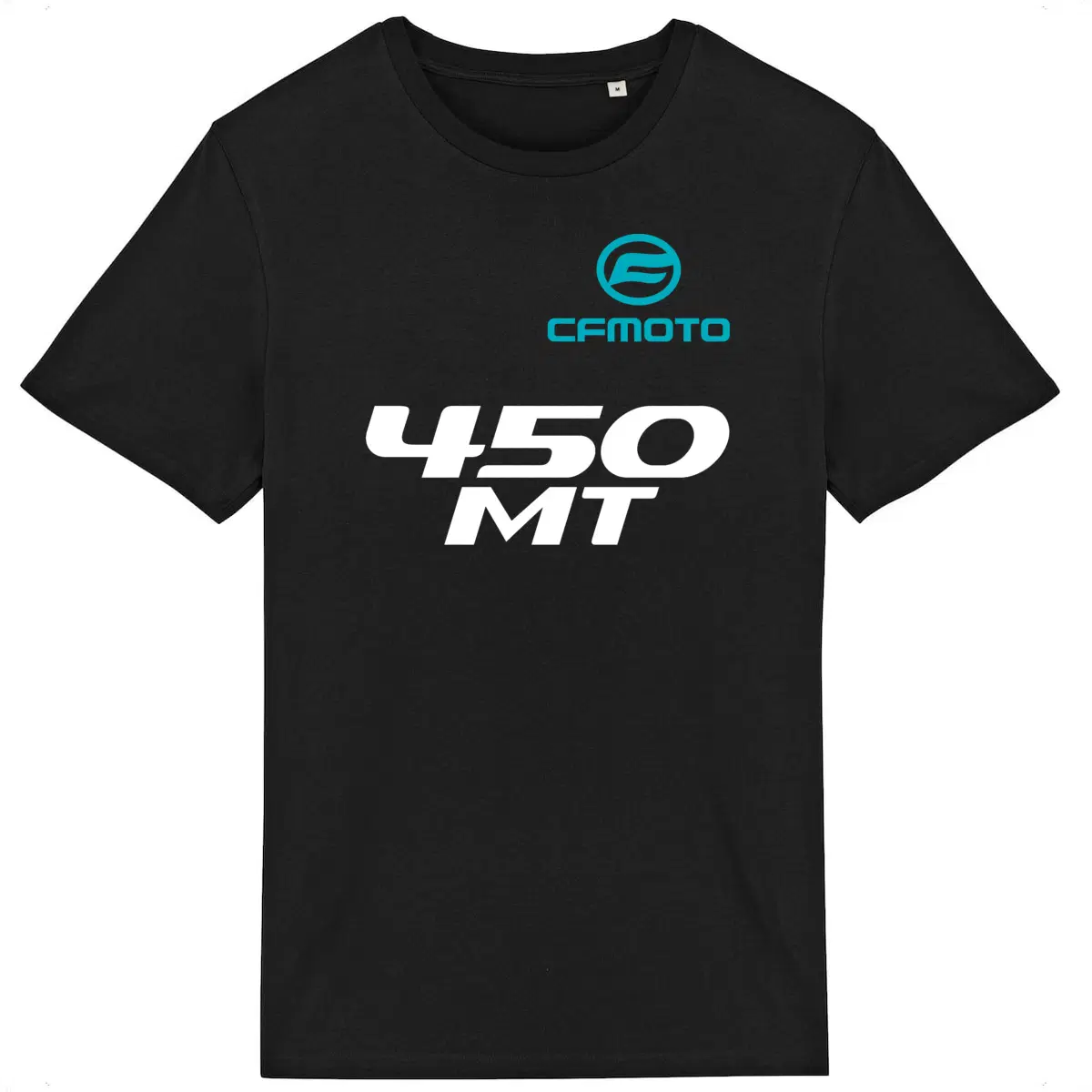 T-shirt unisexe CFMoto 450 MT face et dos • Vêtement coton bio • Culture Moto