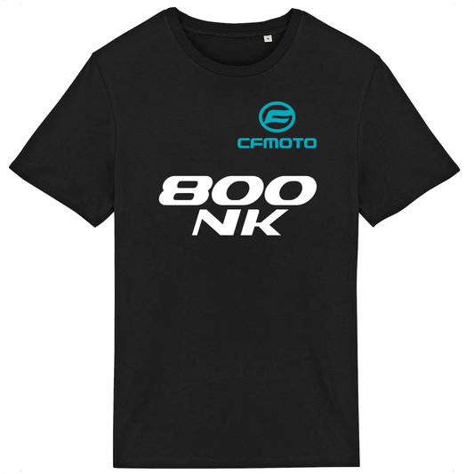 T-shirt unisexe CFMoto 800 NK face et dos • Vêtement coton bio • Culture Moto