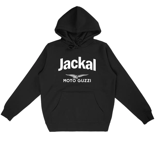 Sweat-shirt noir à capuche Moto Guzzi Jackal
