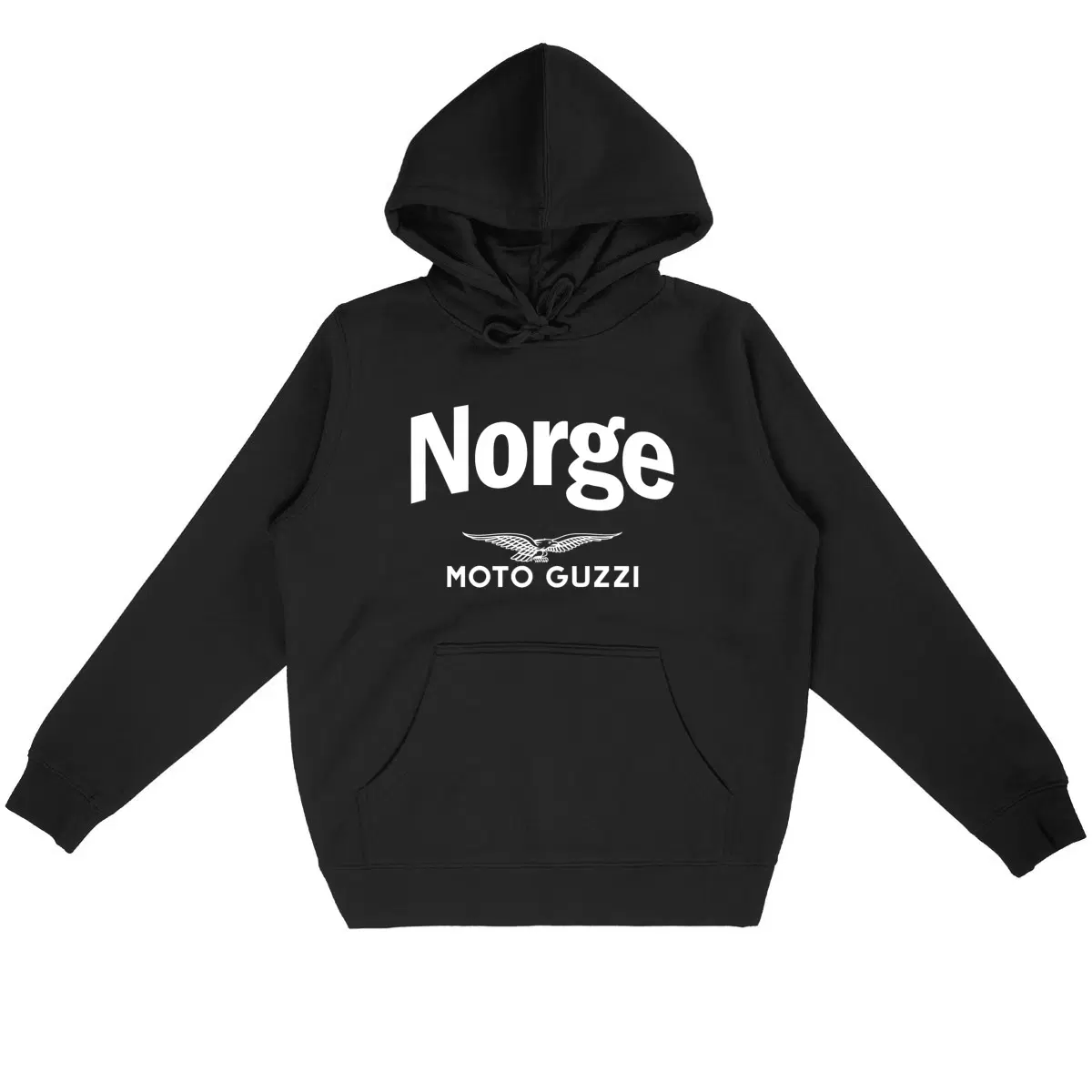Sweat-shirt noir à capuche Moto Guzzi Norge