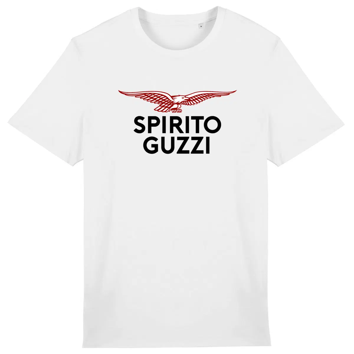 T-shirt blanc Moto Guzzi Spirito Guzzi • Vêtement coton bio • Culture Moto
