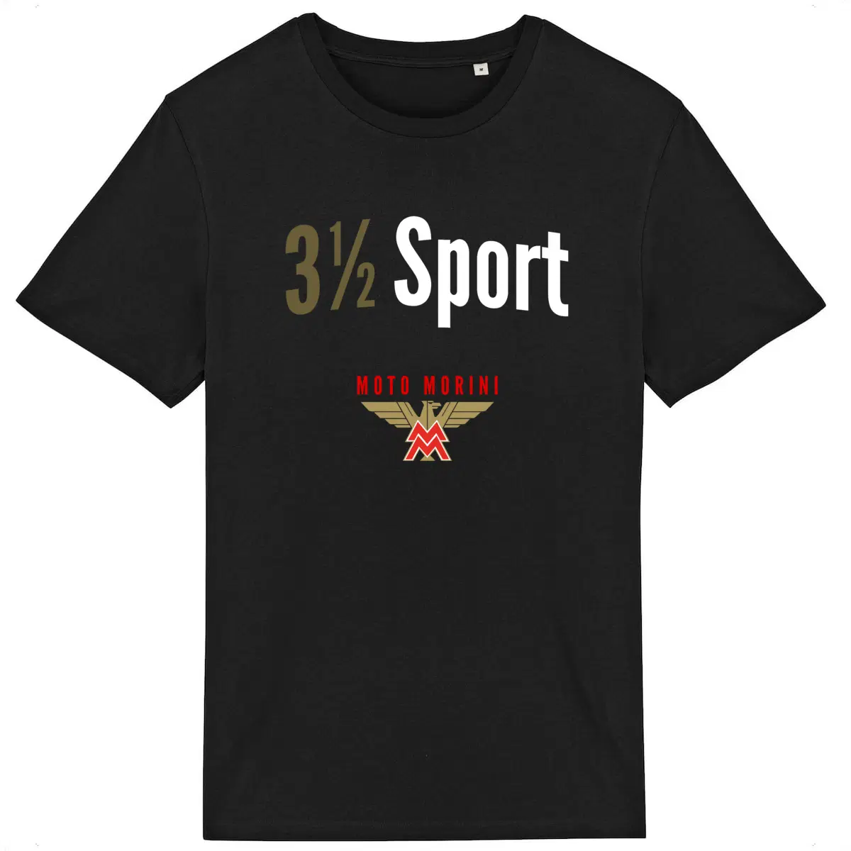 T-shirt noir manches courtes Moto Morini 3 1/2 Sport