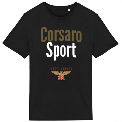 T-shirt noir manches courtes Moto Morini Corsaro Sport