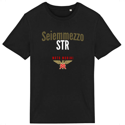 T-shirt noir manches courtes Moto Morini Seiemmezzo STR