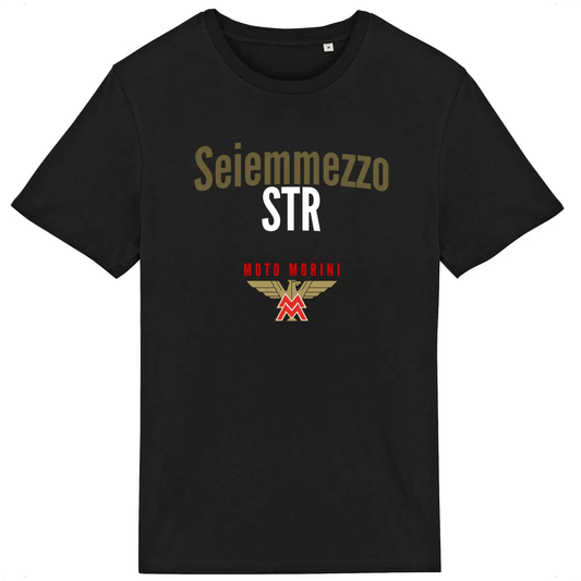 T-shirt noir manches courtes Moto Morini Seiemmezzo STR