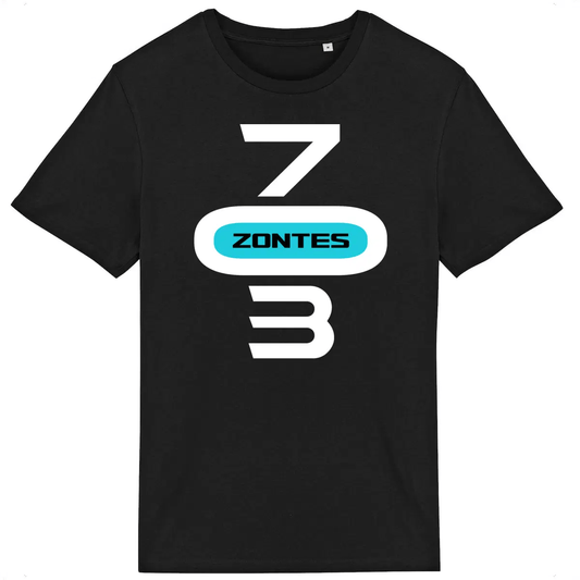 T-shirt unisexe Zontes 703 RR face et dos • Vêtement coton bio • Culture Moto