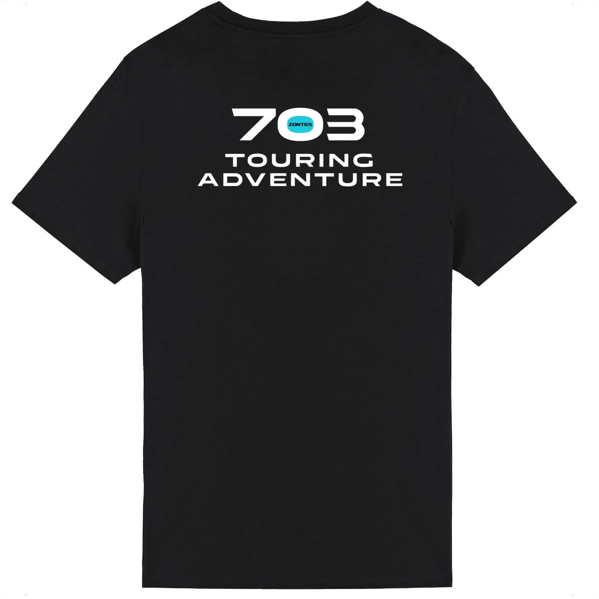 T-shirt unisexe Zontes 703 Touring Adventure face et dos • Vêtement coton bio • Culture Moto