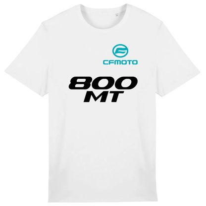T-shirt unisexe CFMoto 800 MT face et dos • Vêtement coton bio • Culture Moto