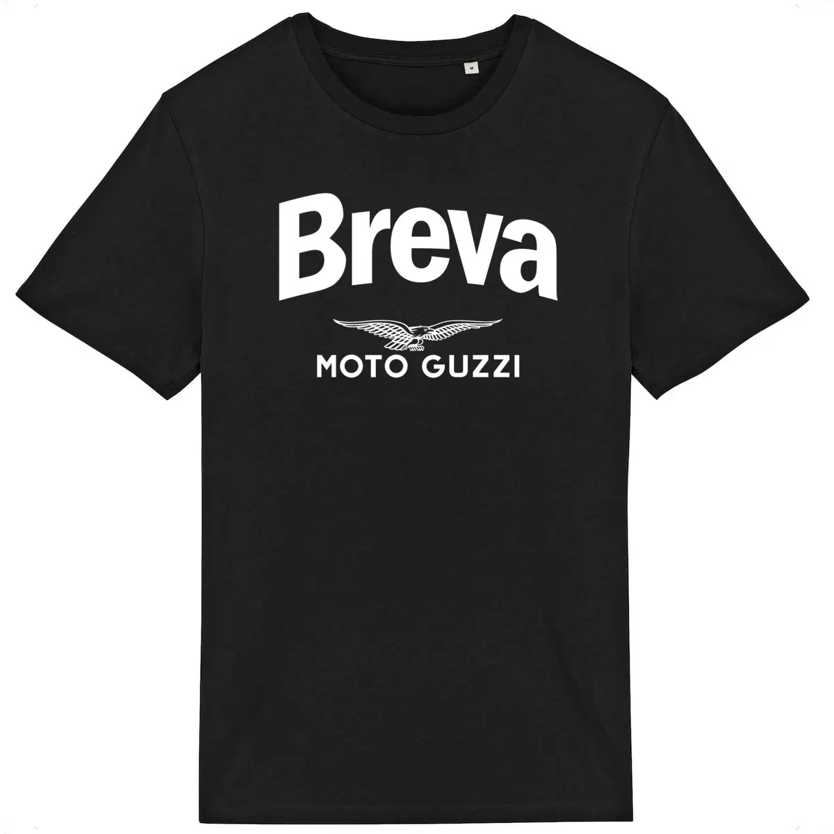T-shirt noir manches courtes Moto Guzzi Breva