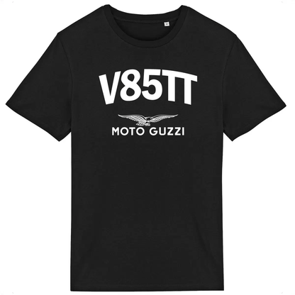 T-shirt noir manches courtes Moto Guzzi V85TT