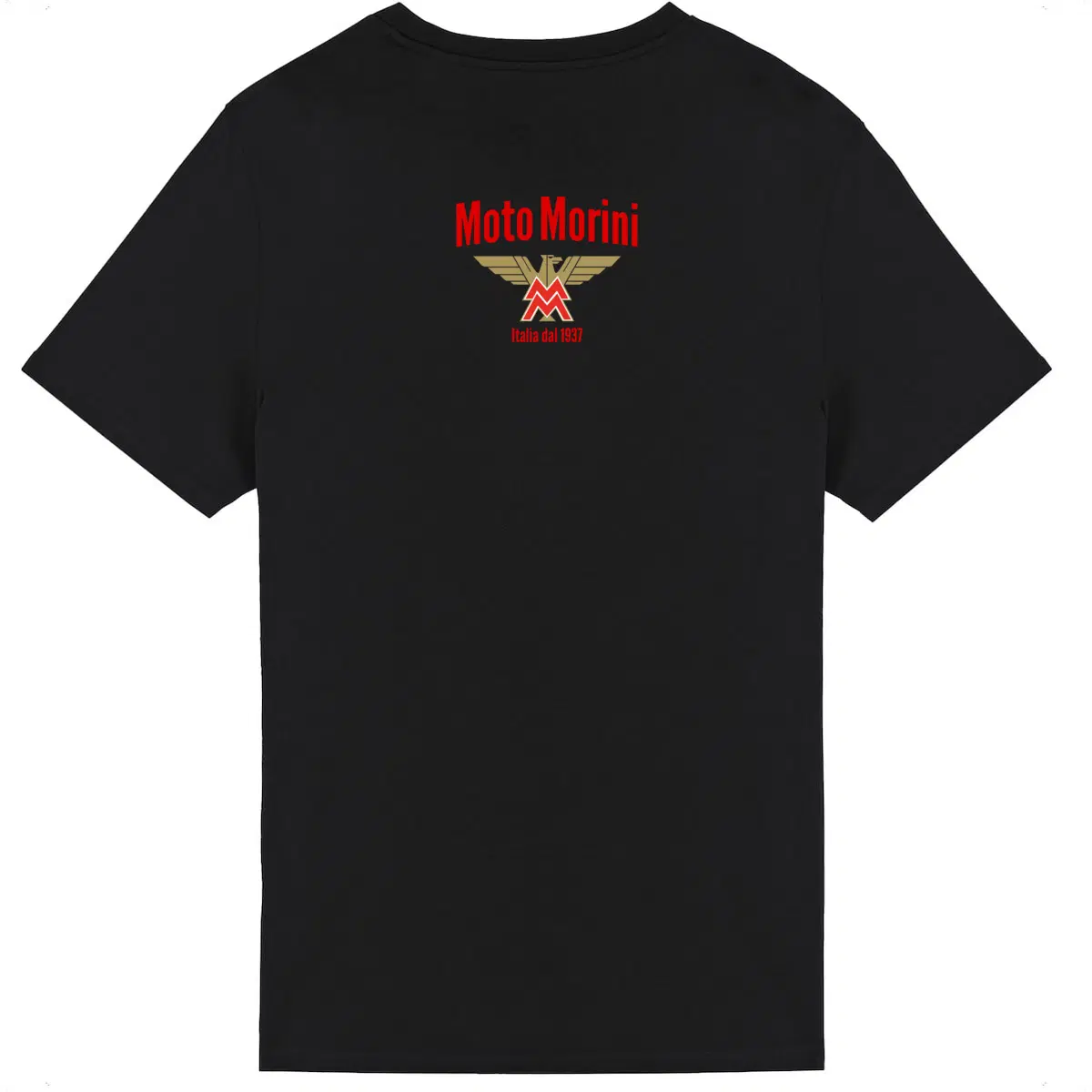 T-shirt noir manches courtes logo Moto Morini Italia dal 1937