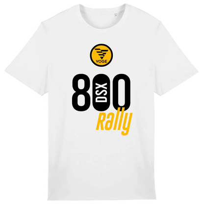 T-shirt unisexe Voge DS800X Rally face et dos • Vêtement coton bio • Culture Moto