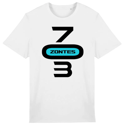 T-shirt unisexe Zontes 703 Touring Adventure face et dos • Vêtement coton bio • Culture Moto