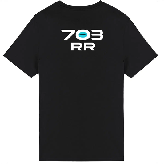 T-shirt unisexe Zontes 703 RR face et dos • Vêtement coton bio • Culture Moto
