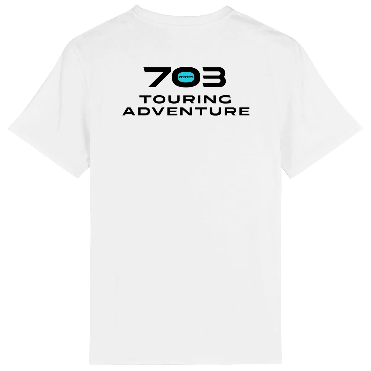 T-shirt unisexe Zontes 703 Touring Adventure face et dos • Vêtement coton bio • Culture Moto