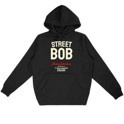 0924HarleyStreetBob-Hoodienoirunisexe - CultureMoto