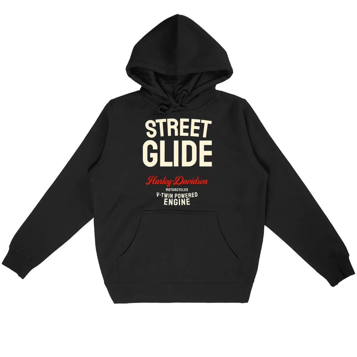 0924HarleyStreetGlide-Hoodienoirunisexe - CultureMoto