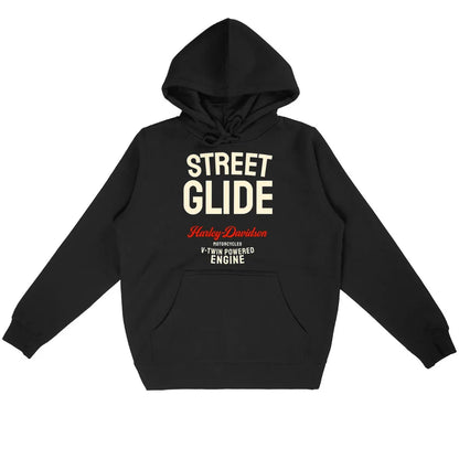 0924HarleyStreetGlide-Hoodienoirunisexe - CultureMoto