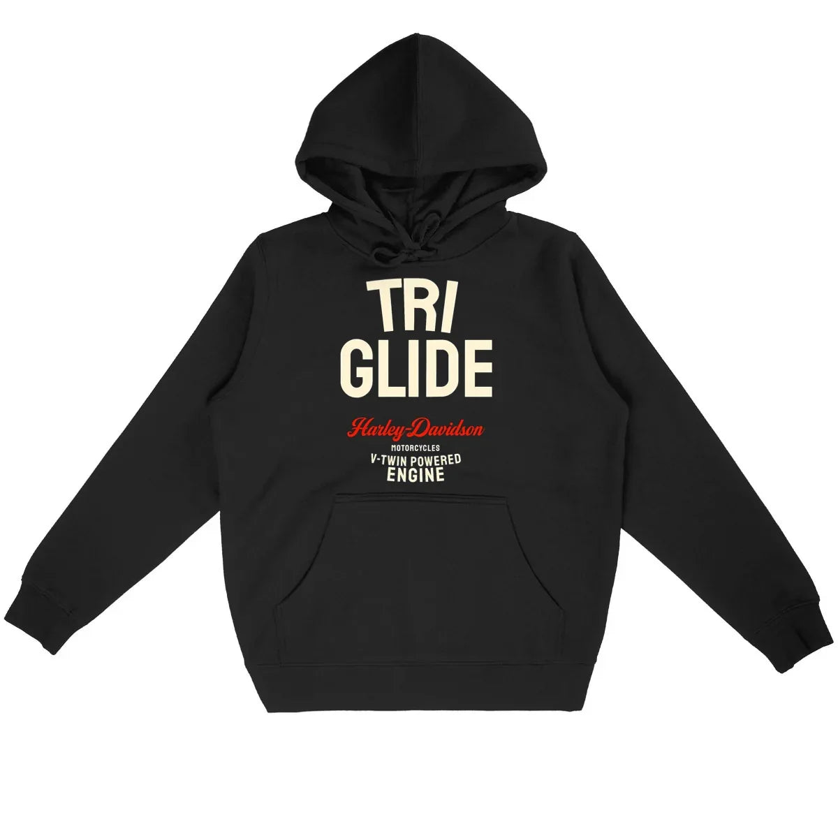 0924HarleyTriGlide-Hoodienoirunisexe - CultureMoto