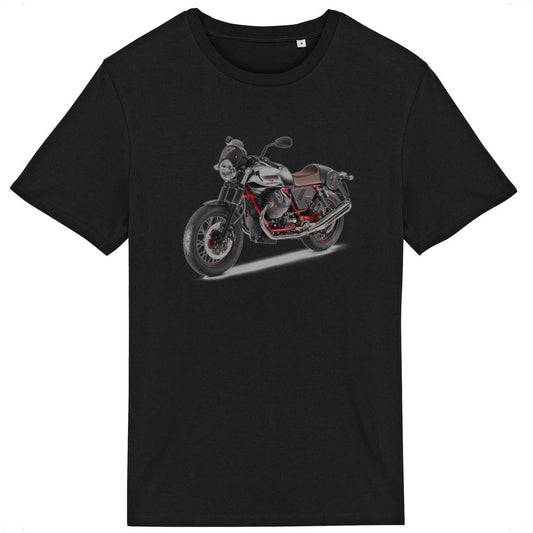 T-shirt noir manches courtes I just need a Moto Guzzi