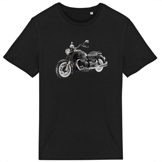 T-shirt noir manches courtes I just need a Moto Guzzi