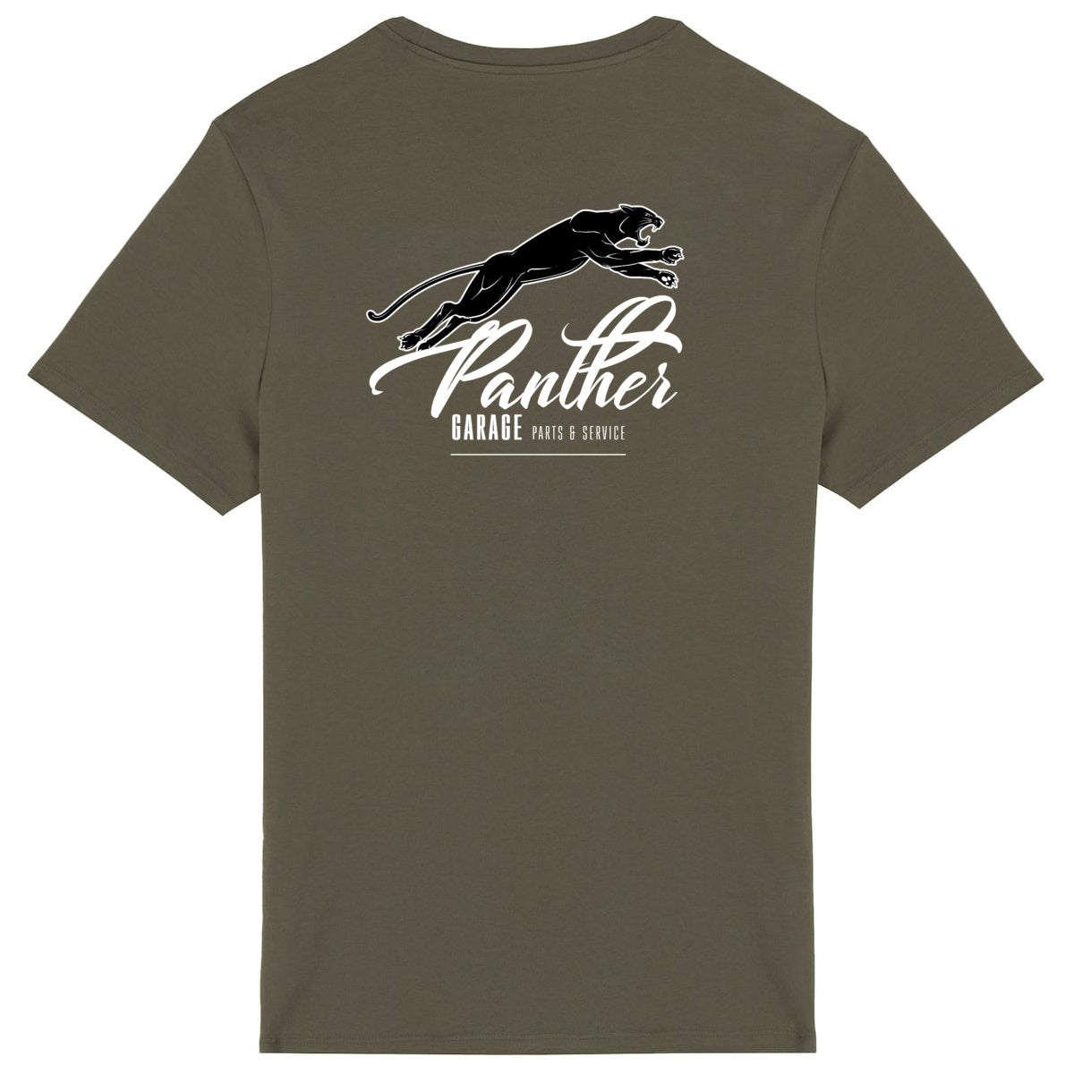 Auto Pop • T-shirt kaki Citroën Panther Garage face et dos