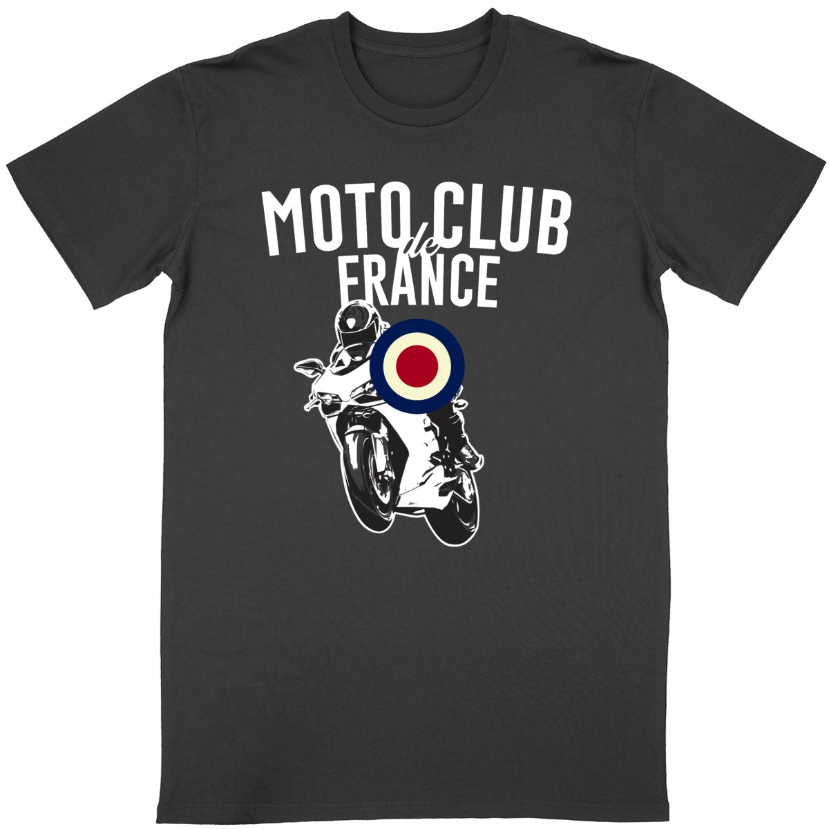 Culture Moto • T-shirt noir Moto Club de France • 05 Hautes-Alpes • face et dos