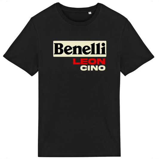 T-shirt noir manches courtes Benelli Leoncino
