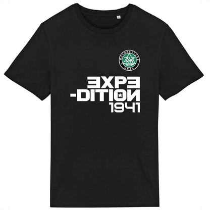 T-shirt unisexe Ural Motorcycles side-car Expedition face et dos • Vêtement coton bio • Culture Moto