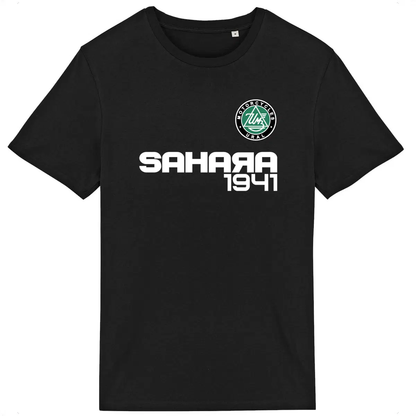 T-shirt unisexe Ural Motorcycles side-car Sahara face et dos • Vêtement coton bio • Culture Moto