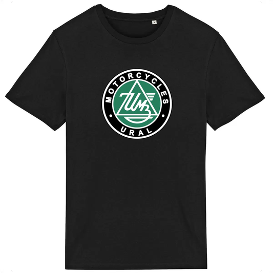 T-shirt unisexe Ural Motorcycles face et dos • Vêtement coton bio • Culture Moto