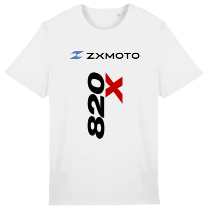 T-shirt blanc manches courtes ZXMOTO 820 X