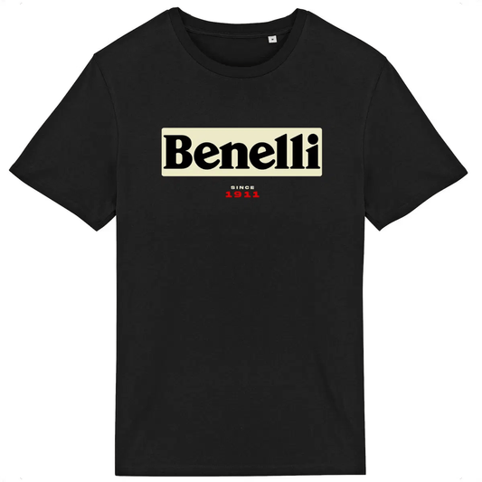 T-shirt noir manches courtes Benelli logo