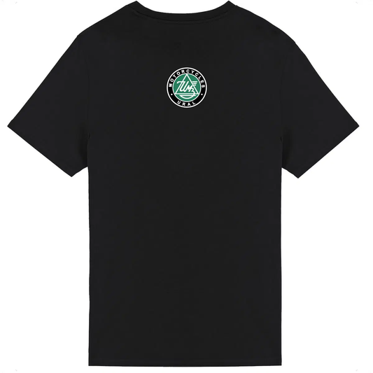 T-shirt unisexe Ural Motorcycles face et dos • Vêtement coton bio • Culture Moto