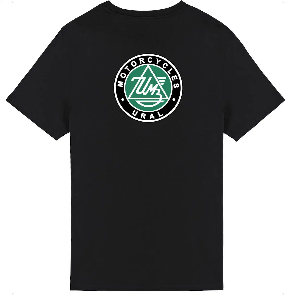 T-shirt unisexe Ural Motorcycles side-car Adventure face et dos • Vêtement coton bio • Culture Moto