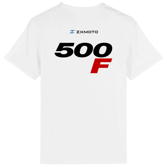 T-shirt blanc manches courtes ZXMOTO 500 F