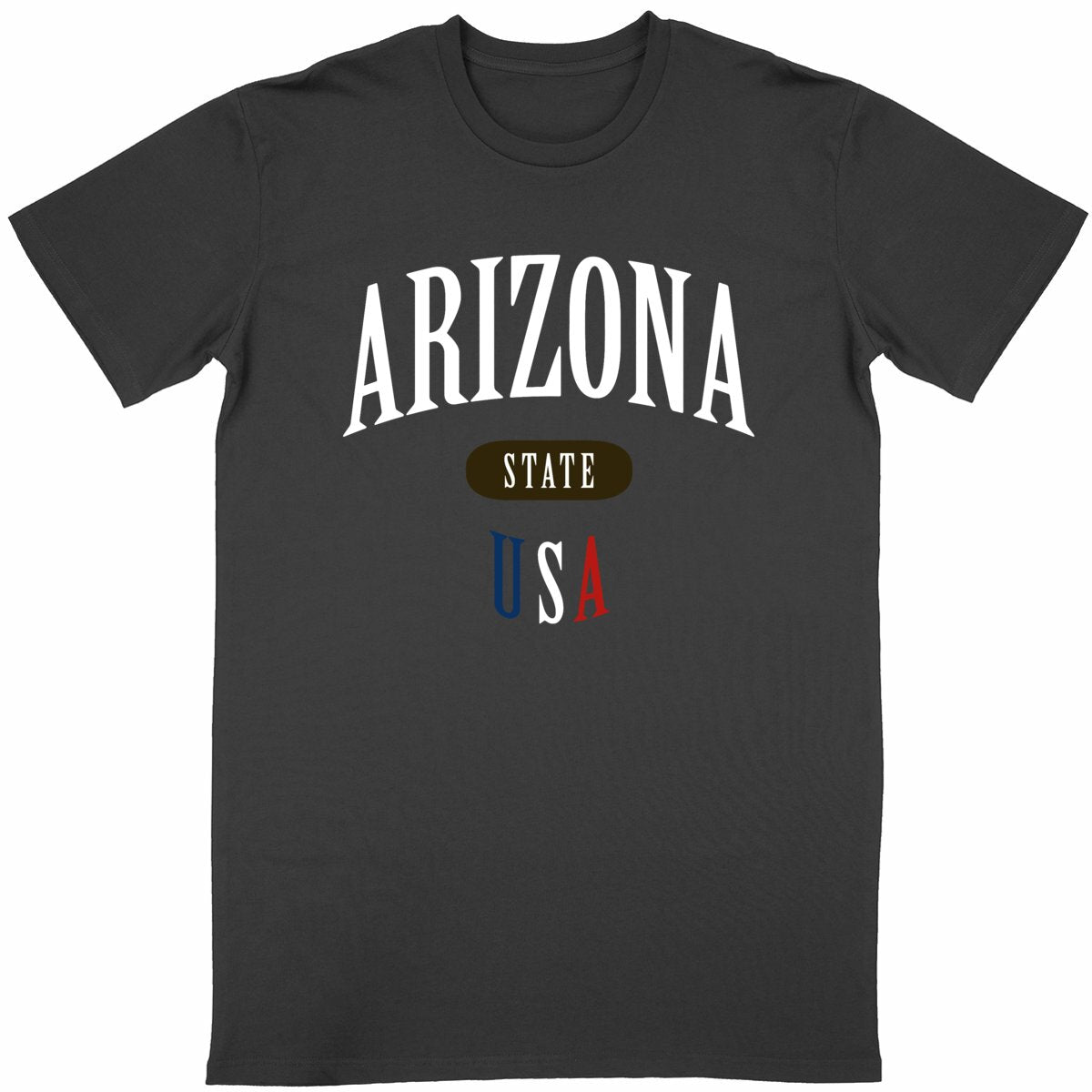 T-shirt noir unisexe manches courtes U.S. 50 States