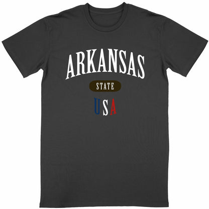 T-shirt noir unisexe manches courtes U.S. 50 States