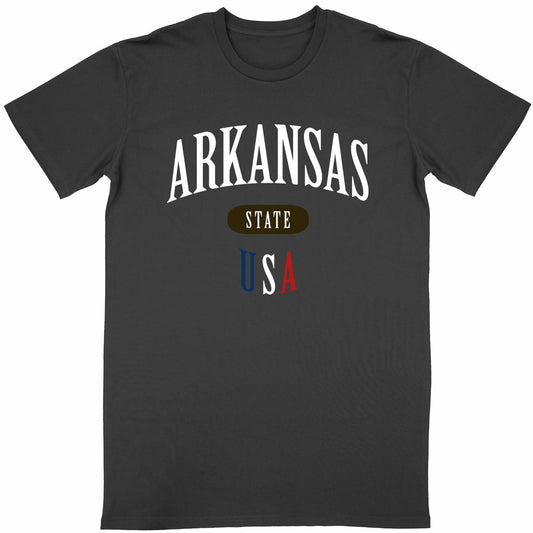 T-shirt noir unisexe manches courtes U.S. 50 States
