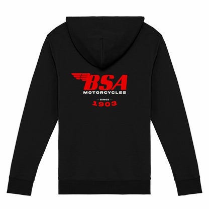 Sweat-shirt noir zippé BSA Motorcycles